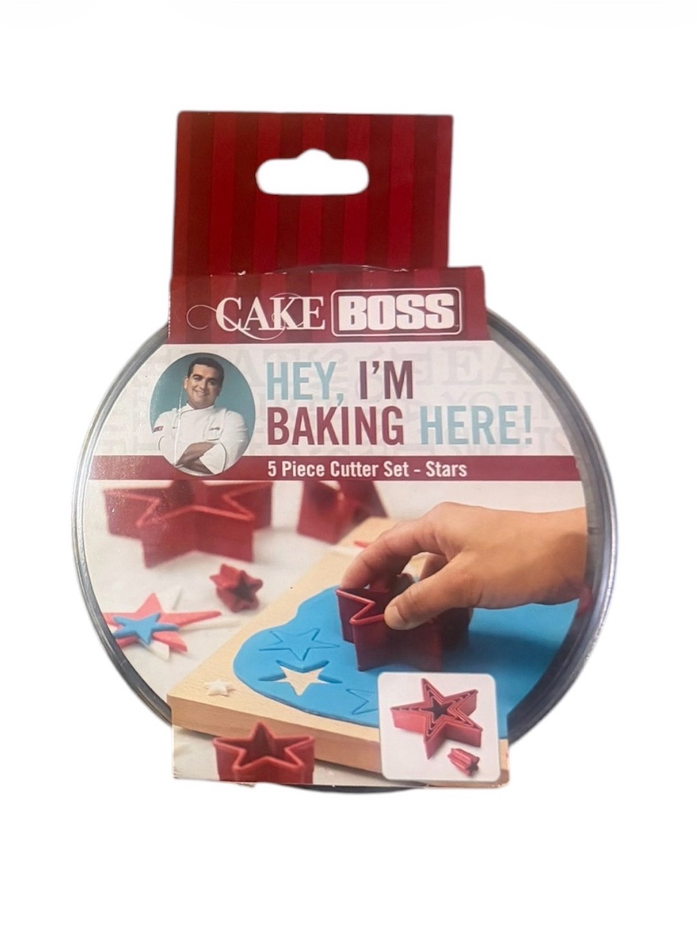 2013 Cake Boss Hey I'm Baking Here! STARS Cookie Cutter set of 5